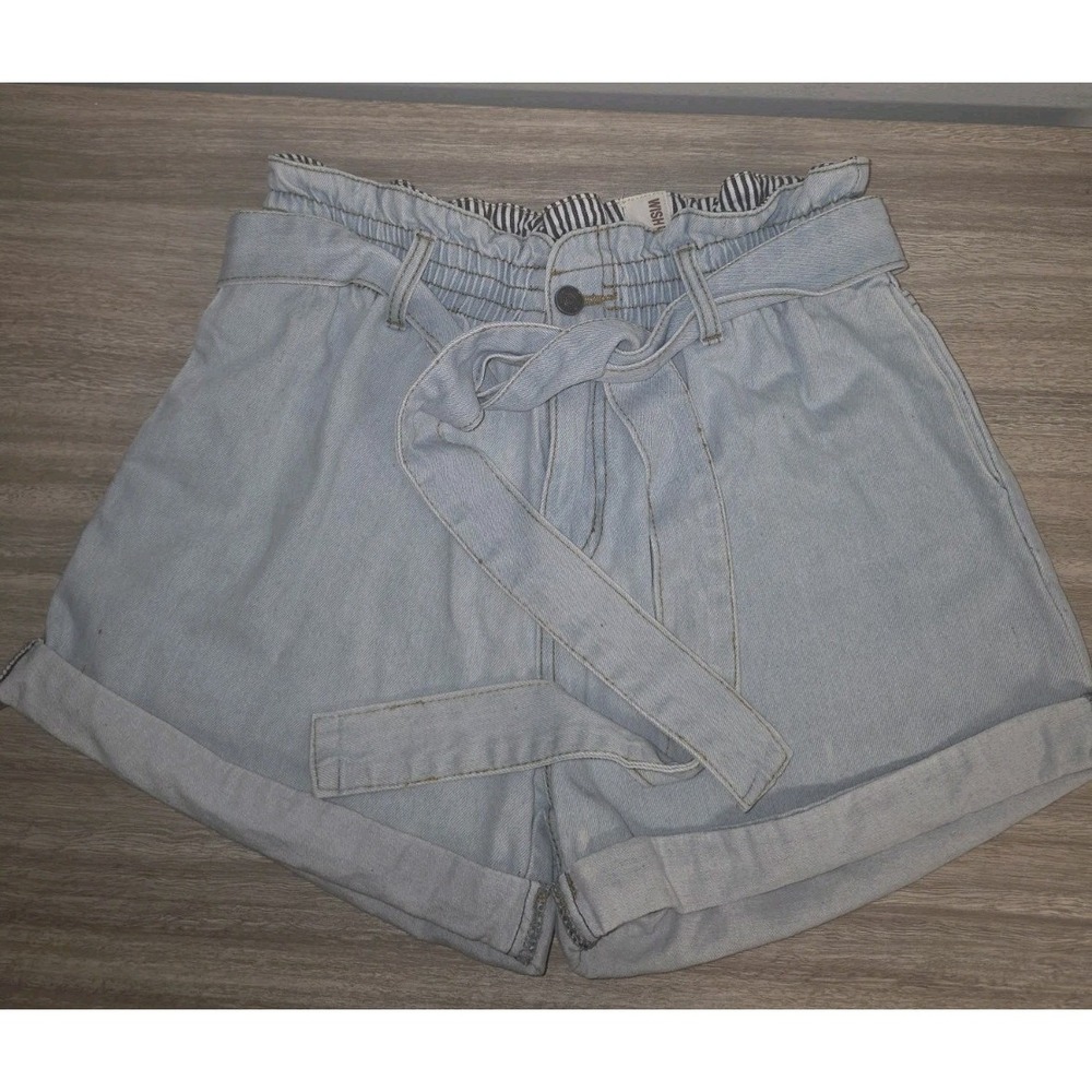 Wishlist Jeans Denim Paperbag Shorts Women's Small Light Wash High Rise GUC